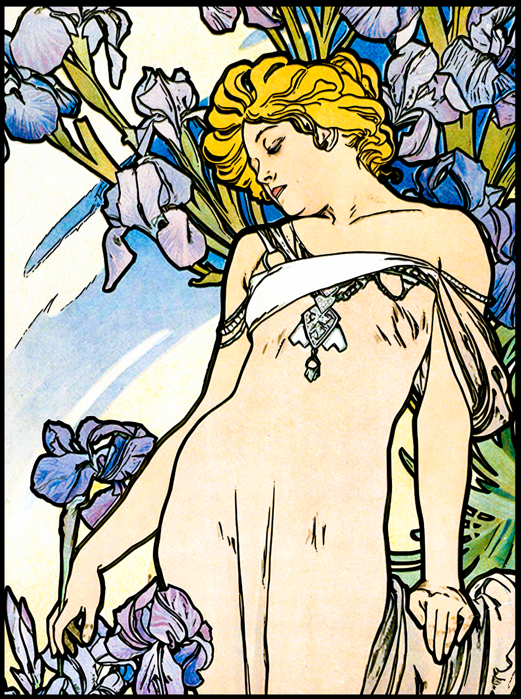 Mucha 四つの花「アイリス」【EXP:150 GOLD:150】【難易度：5